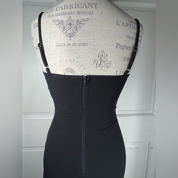 NWT Perfectly Sultry Black Sheer Mesh Bustier Wide-Leg Jumpsuit Size Small - Picture 7 of 9